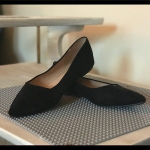 Bella Marie Black Suede Flats